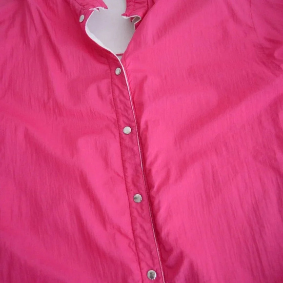 Vintage Dani Colby Pink or White Reversible Button Up Lightweight Jacket 1X - Picture 14 of 16